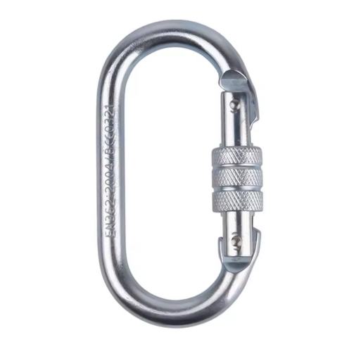 J0201  Oval Carabiner With Screw Lock